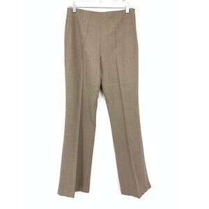 Naf Naf Flare Leg Pants Womens Size 40 US Medium Beige Tan High Rise